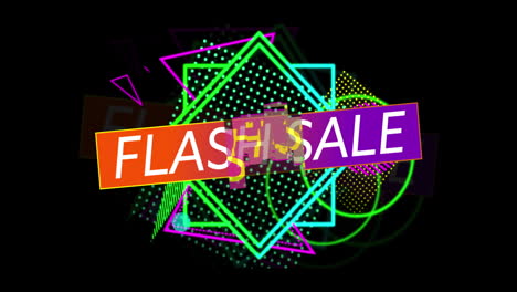 anuncio de venta flash en estilo retro de los años ochenta. 4k