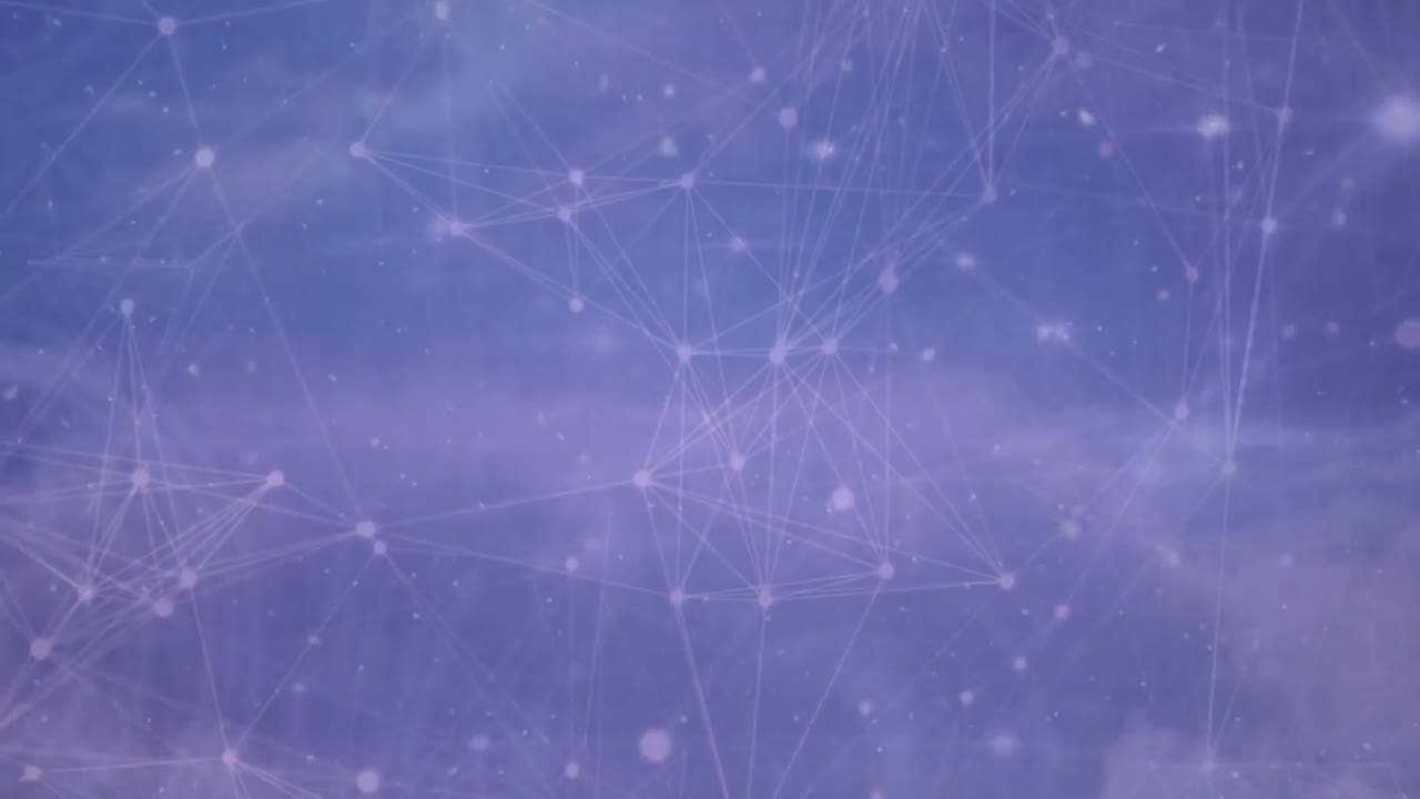 animación de redes de conexiones sobre fondo azul