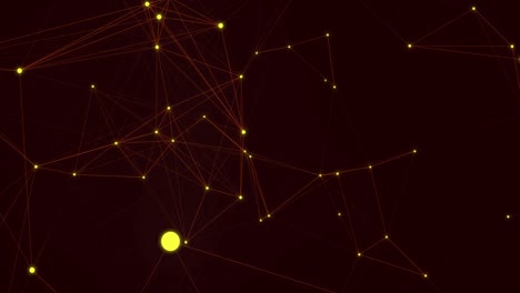 red brillante de conexiones que se mueven contra un fondo negro