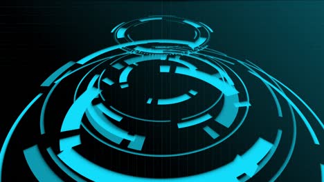 3d digital technology sci-fi hud, circle gear machine element engine laboratory futuristic ui user interface element for digital science technology presentation background