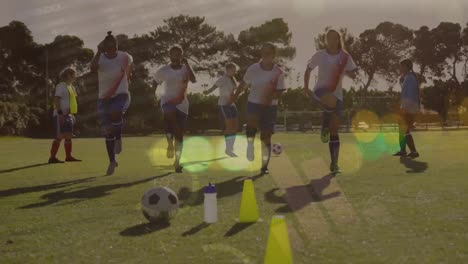 animación de la red de conexiones sobre jugadores de fútbol