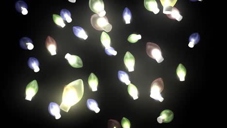 bombillas de luz coloridas que caen