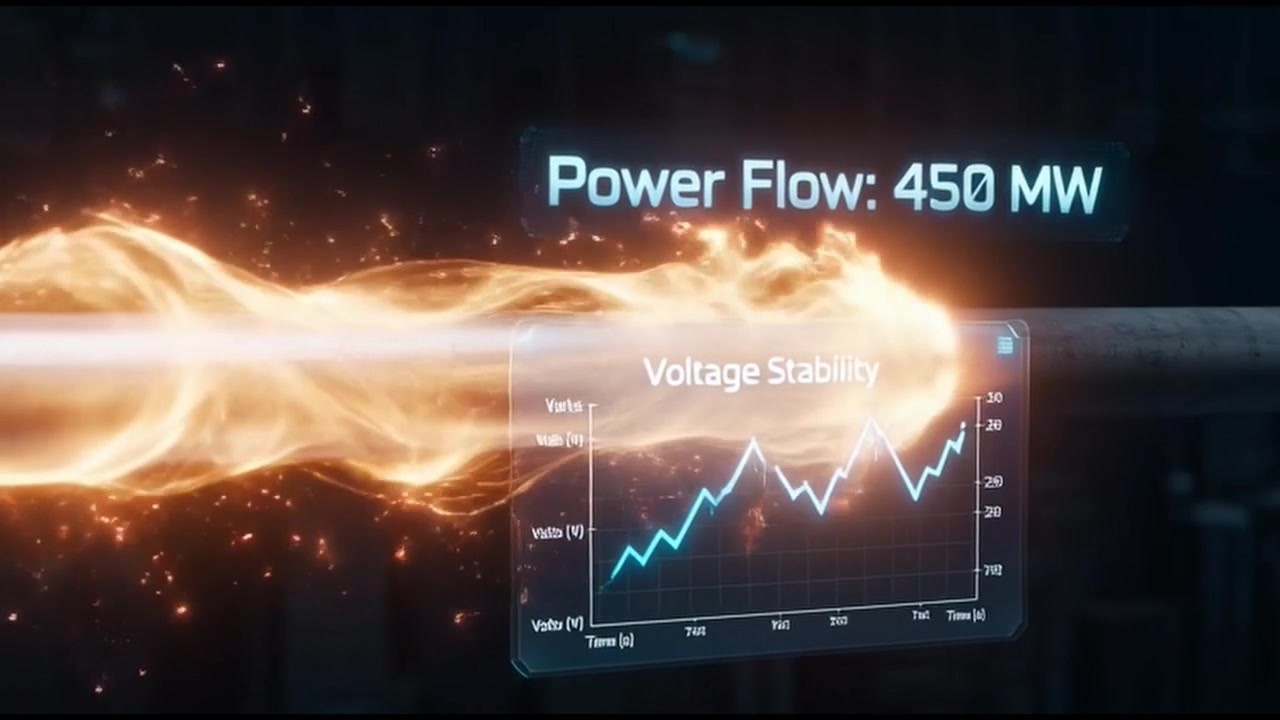 Digital Display of Power Flow and Voltage Stability in an Energy Grid
