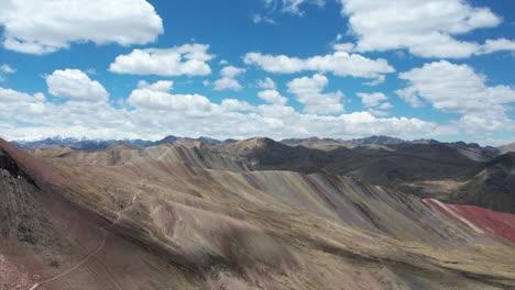 hyperlapse over rainbow mountain in peru.