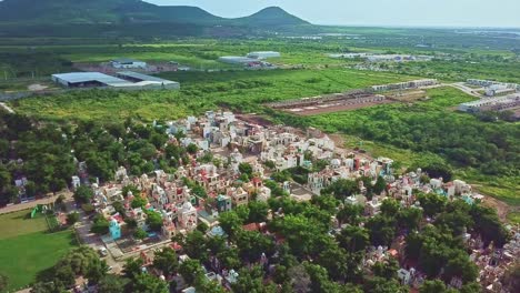 take aeria over a luxurious cemetery in sinaloa, mexico 05
