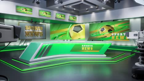 modern sports news studio