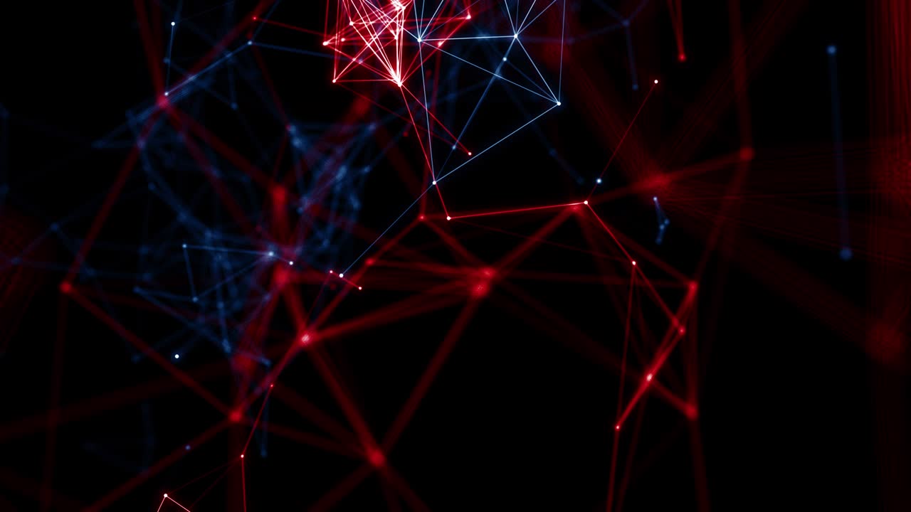 plexus abstracto de red títulos de tecnología ciencia de fondo bucle