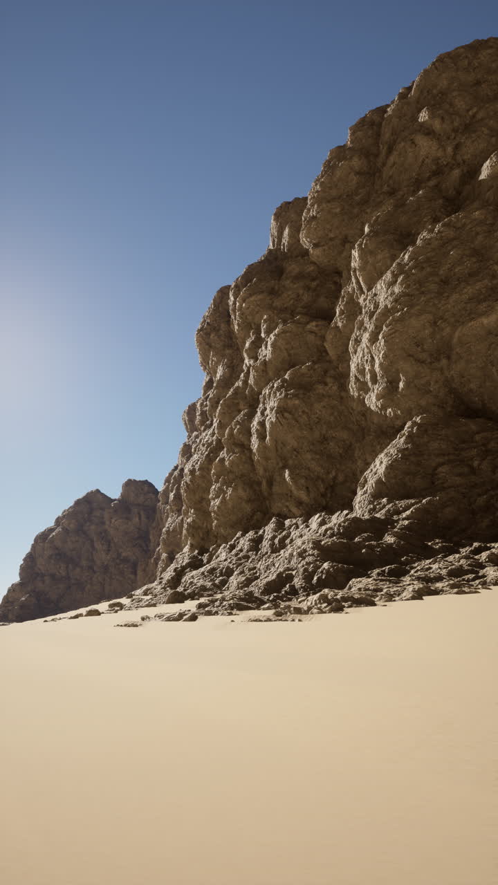 Paesaggio desertico con scogliere rocciose
