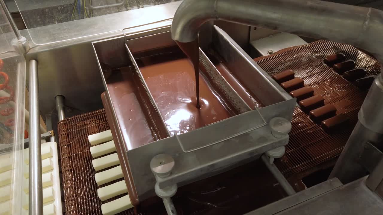 Manufacturing of Glazed Sweet Curd Bars and Wafer Cones. Glazed Curds Coating Process