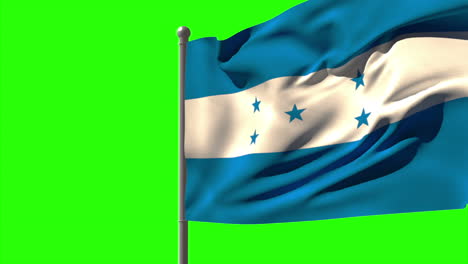 Honduras-national-flag-waving-on-flagpole