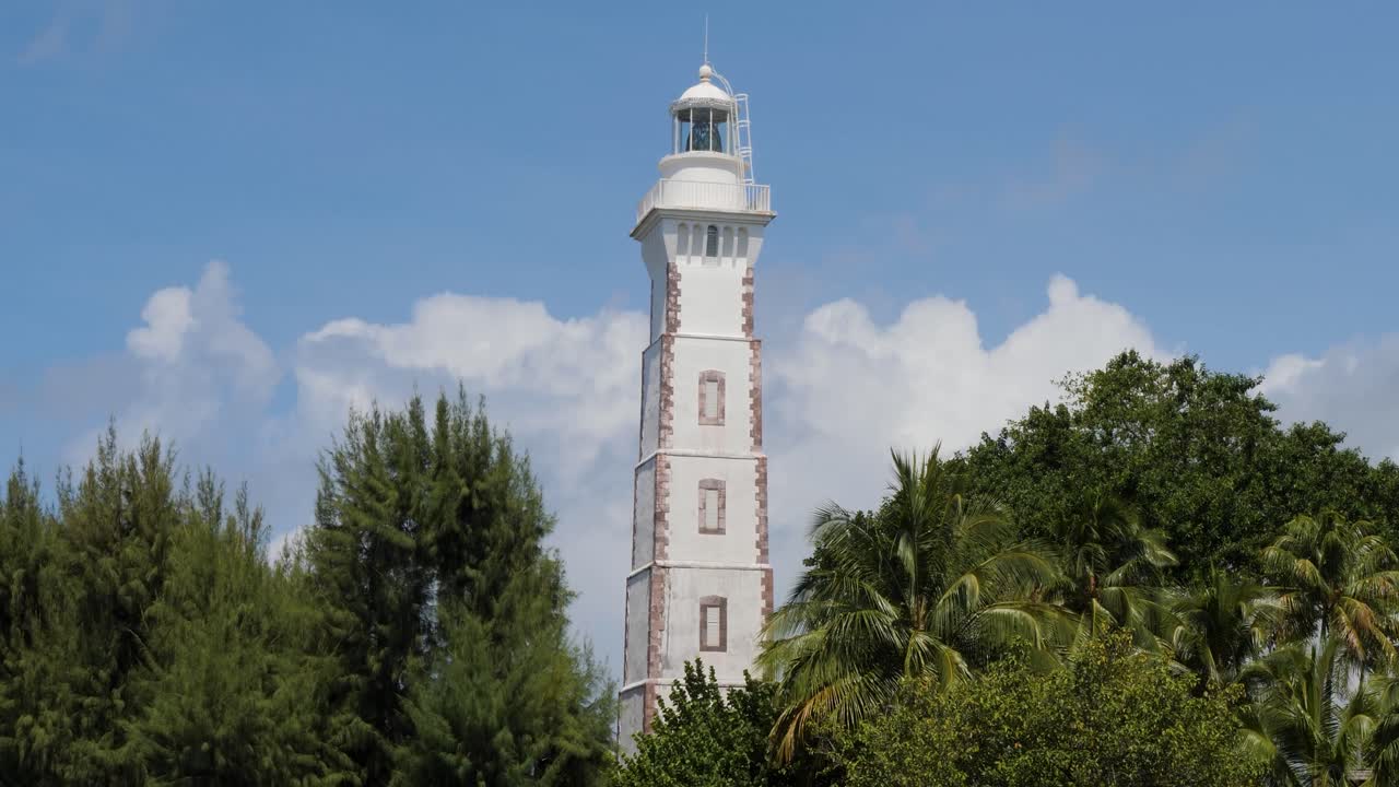 Historic lighthouse at Point Venus, Matavai Bay, Papeete,Tahiti, French Polynesia.