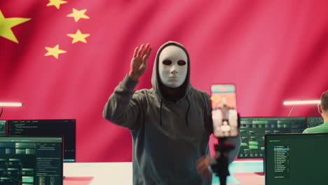 chinese anonymous criminal recording himself asking for ransom