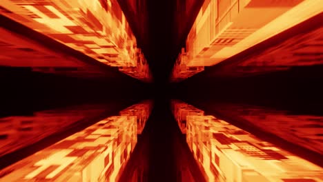 bucle de túnel girado naranja vj