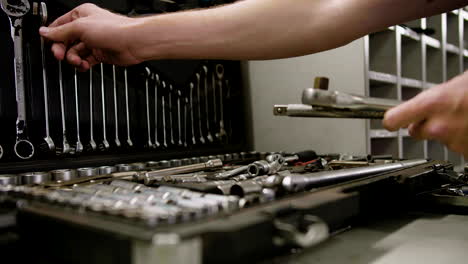 open tool box on the table