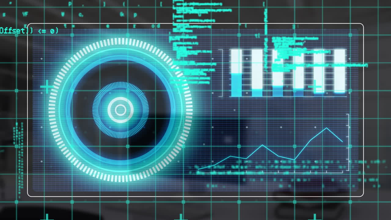 animación de pantalla digital con procesamiento de datos diverso
