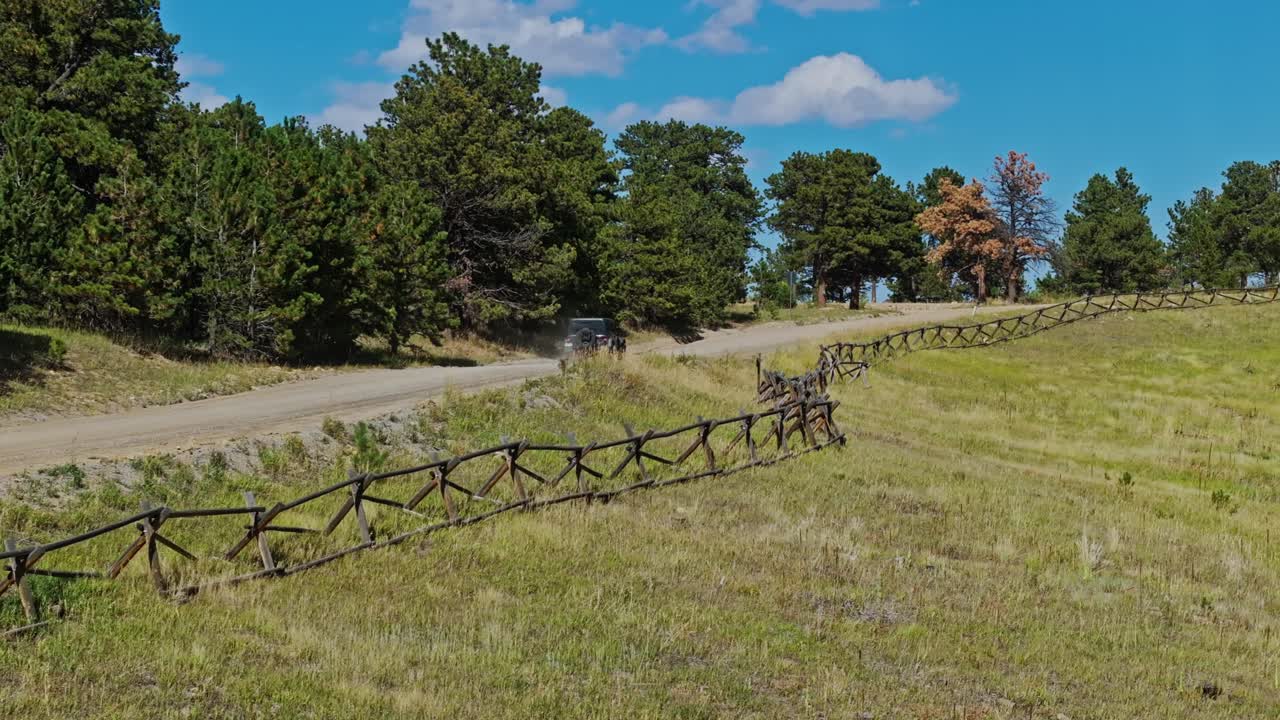 Jeep Driving on a Scenic Dirt Road