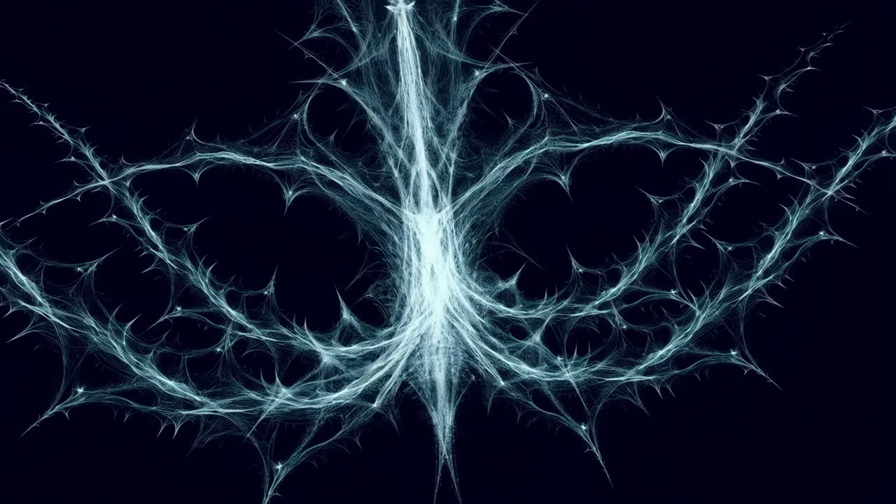 Ethereal Glowing Abstract Network Pattern