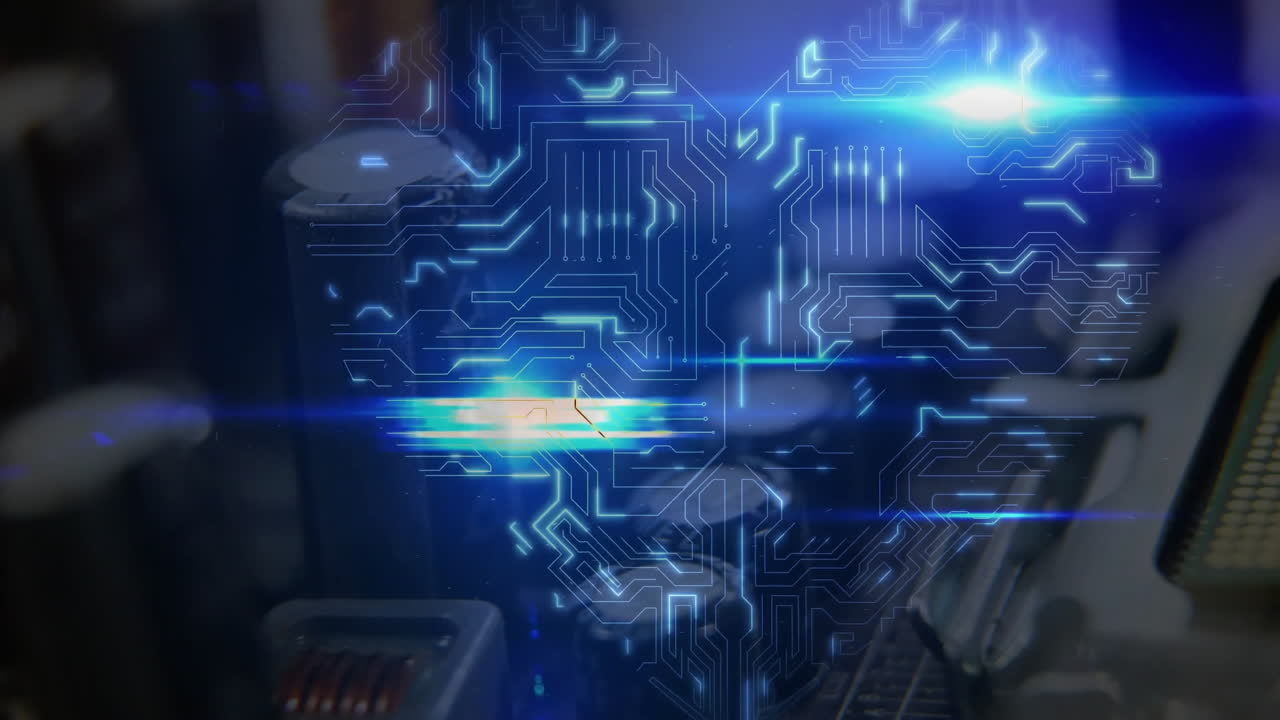 Animation of network of connections over processor