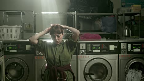 Lonely-Latina-Woman's-Reflections-in-the-Laundry-Room