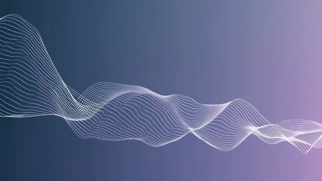 Abstract Wavy Lines on Gradient Background