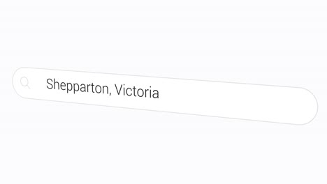 escribiendo shepparton, victoria en la barra de búsqueda