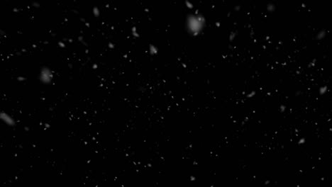 winter snow, falling snow isolated on black background in 4k to be used for composing, motion graphics, large and small snow snowflakes, isolated falling snow, alpha, ethereal, intense, storm