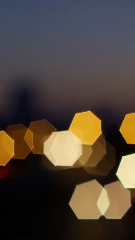 city lights bokeh at night