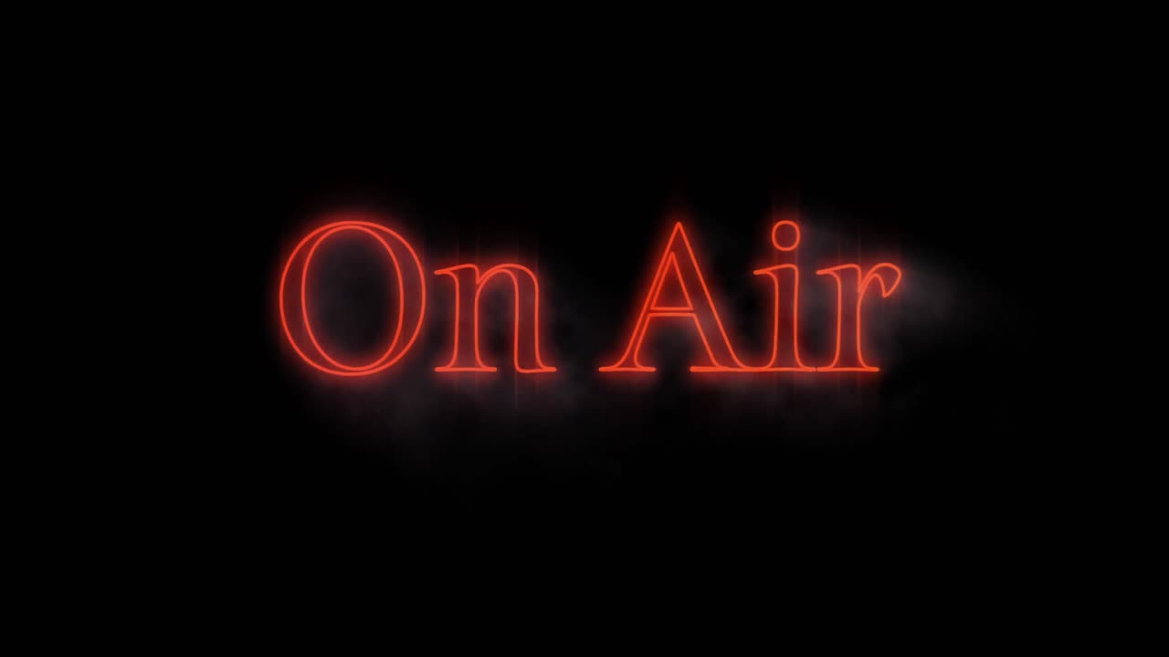 rojo emergente en la cartelera de neón de aire 4k