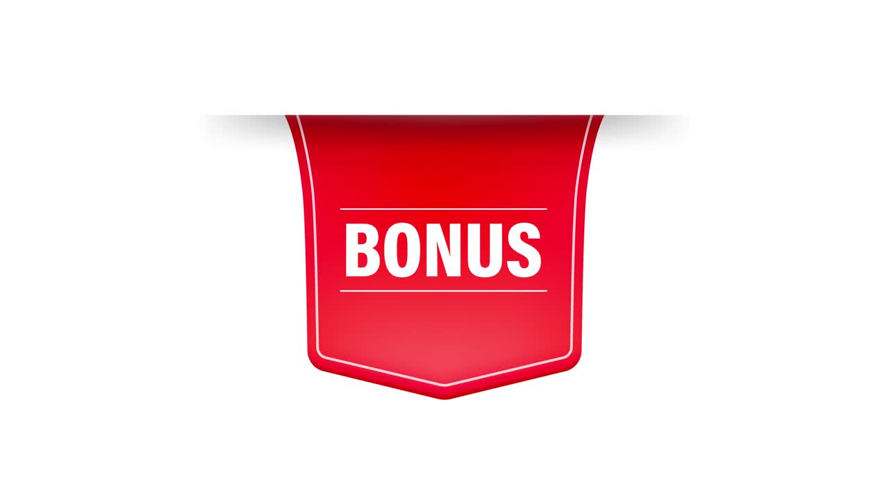 BONUS. Realistisches rotes Band. Produktwerbung. Webdesign. Motion Graphics.