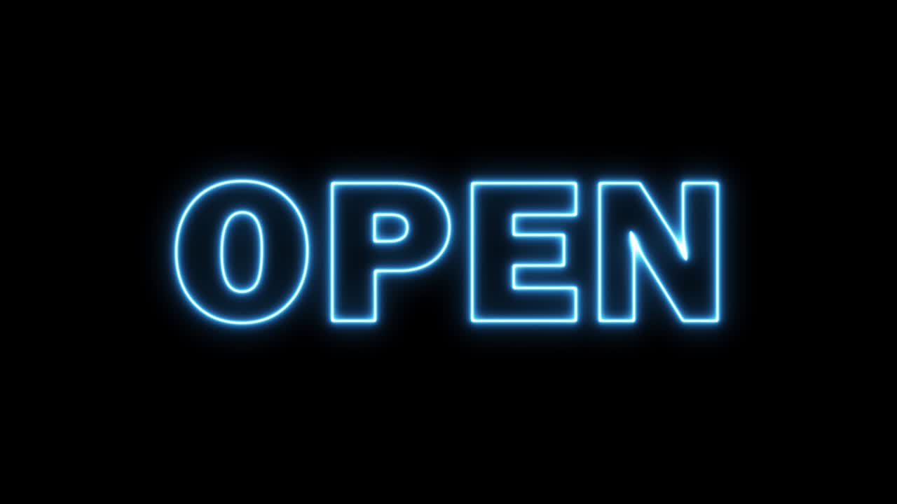 Open Neon Sign