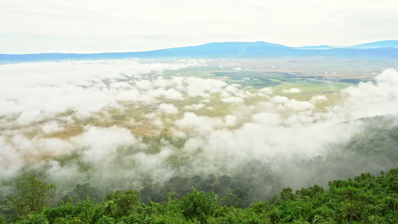 Ngorongoro Conservation Area in Tanzania is a UNESCO World Heritage site famous for the Ngorongoro Crater, the world's largest inactive, unbroken volcanic caldera