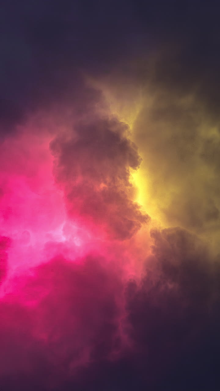 un paisaje nublado vibrante