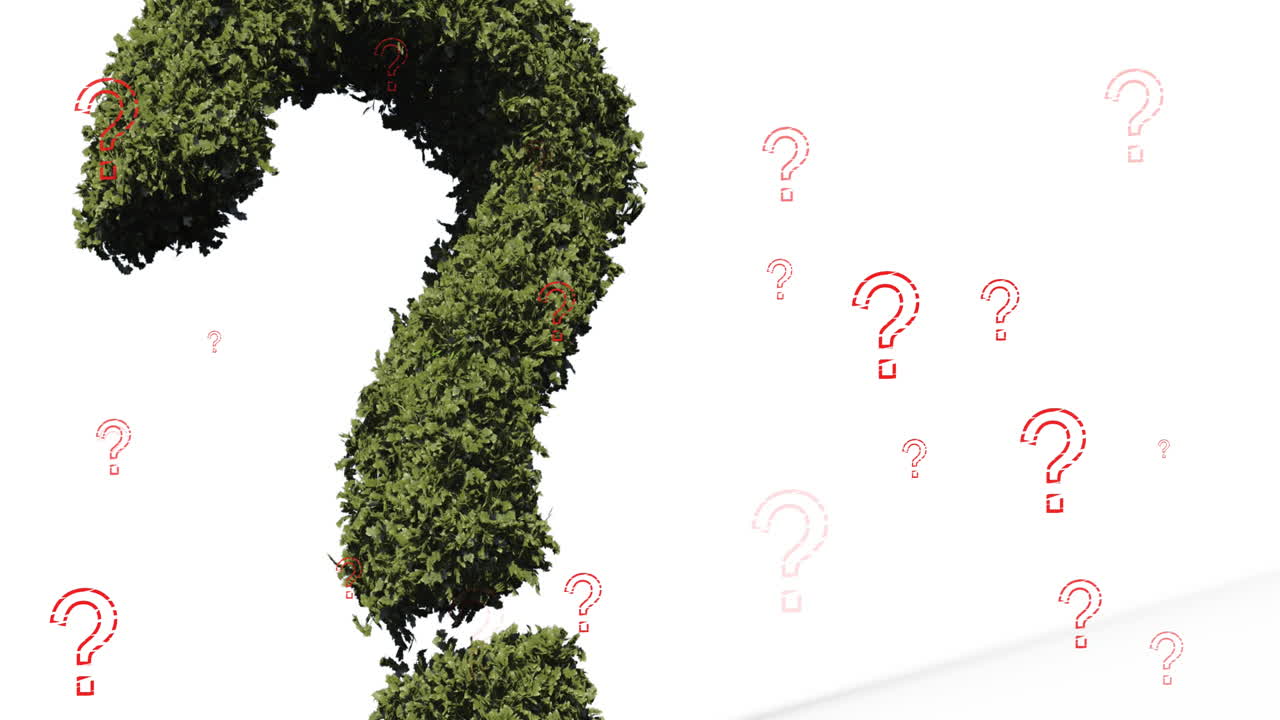 ⁇ 색 배경에 의문표의 애니메이션