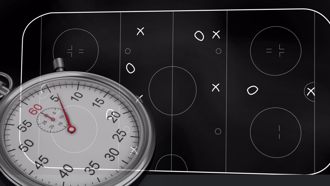 Animation of timer moving over game plan on board