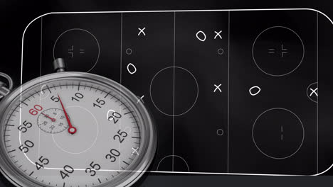 animación del temporizador que se mueve sobre el plan de juego a bordo