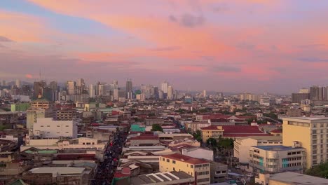 cebu city skyline against a strong sunset