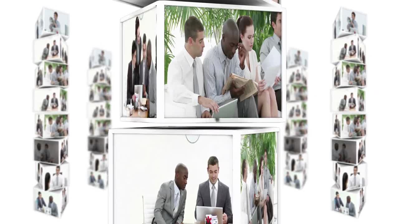 montaje del equipo de negocios