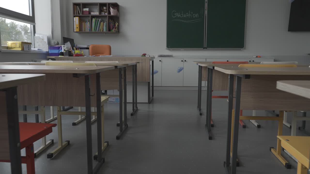 Empty classroom.