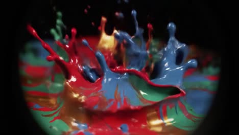 colorful paint explosion