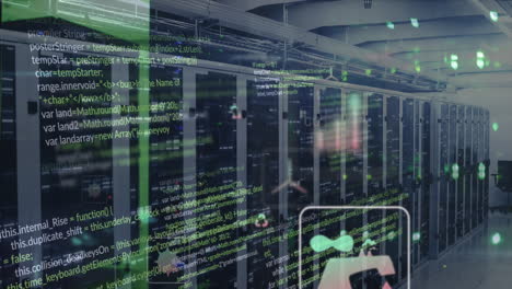 animation of data processing over computer servers