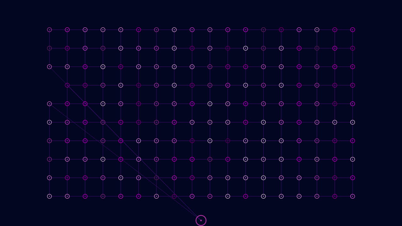 Colorful rings grid with neon color