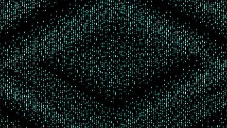 abstract particle 3d virtual isometric square lighting moving, technology network digital data transfer concept, glowing on black background seamless looping animation 4k with matte alpha channel