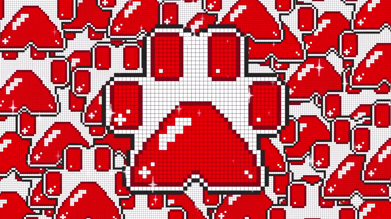 Rood Pixelkarakter Patroon