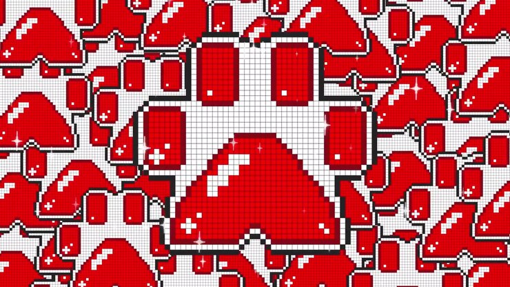 Rood Pixelkarakter Patroon
