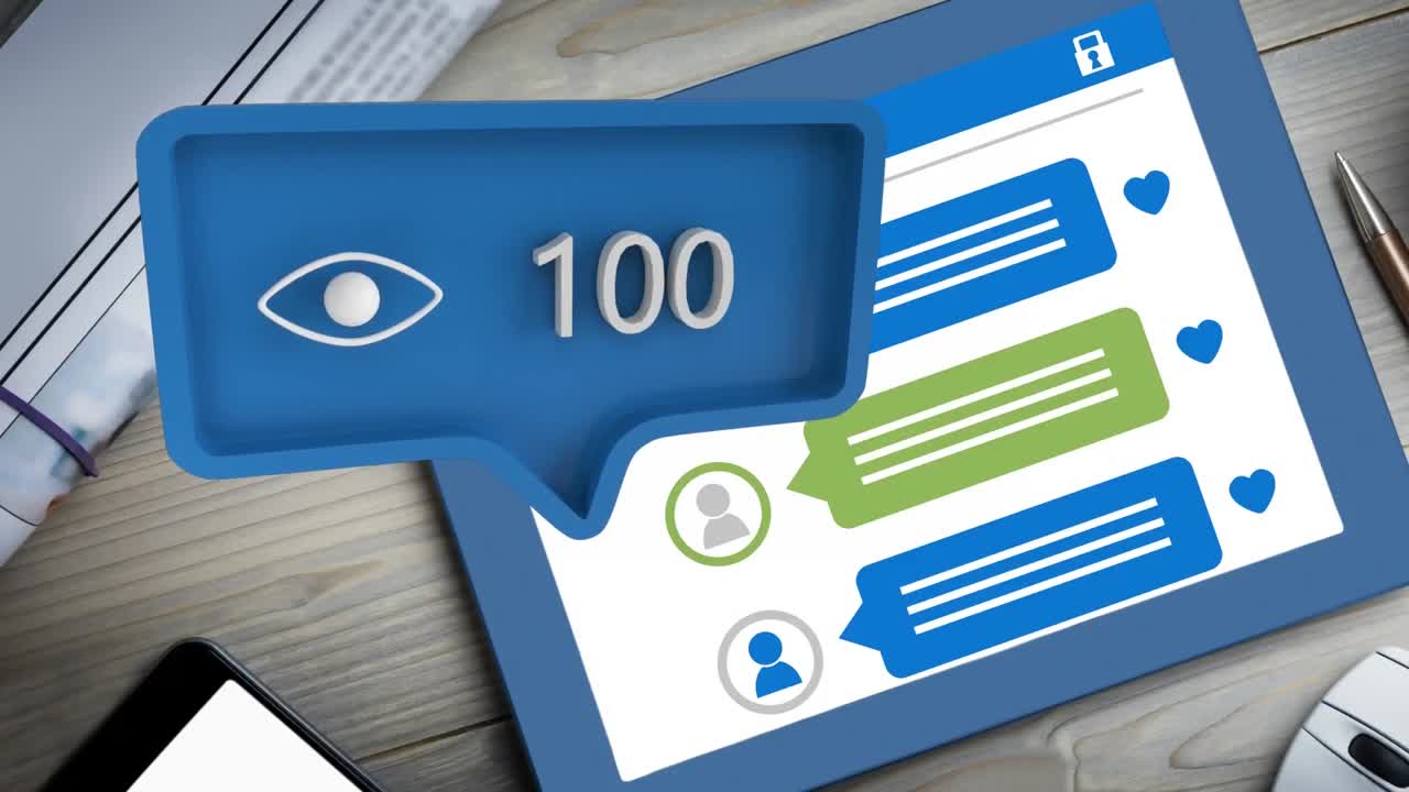 icono de visualización para las redes sociales