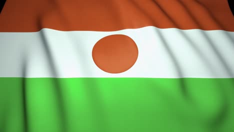 waving realistic niger flag background. loop animation