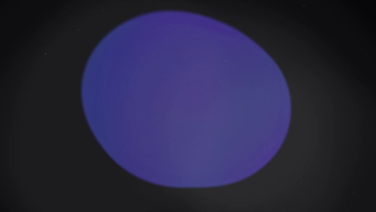 Abstract Purple Glowing Orb Pulsing in Dark Space