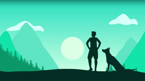 mountain adventure vacation animation
