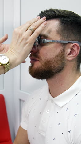 eye exam with professional