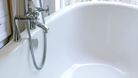 interior view of bathtub and tap